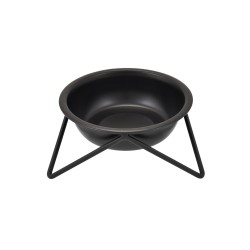 COMEDOURO INOX COM SUPORTE