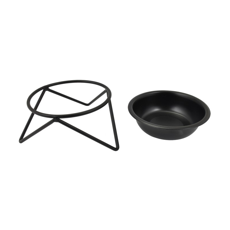 COMEDERO INOX CON SOPORTE