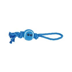 COTTON DENTAL ROPE WITH BALL AND HANDLE - 33cm
