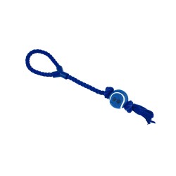 COTTON DENTAL ROPE WITH BALL AND HANDLE - 50cm