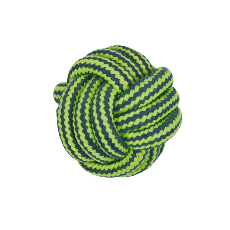 TWO-TONE COTTON DENTAL ROPE BALL