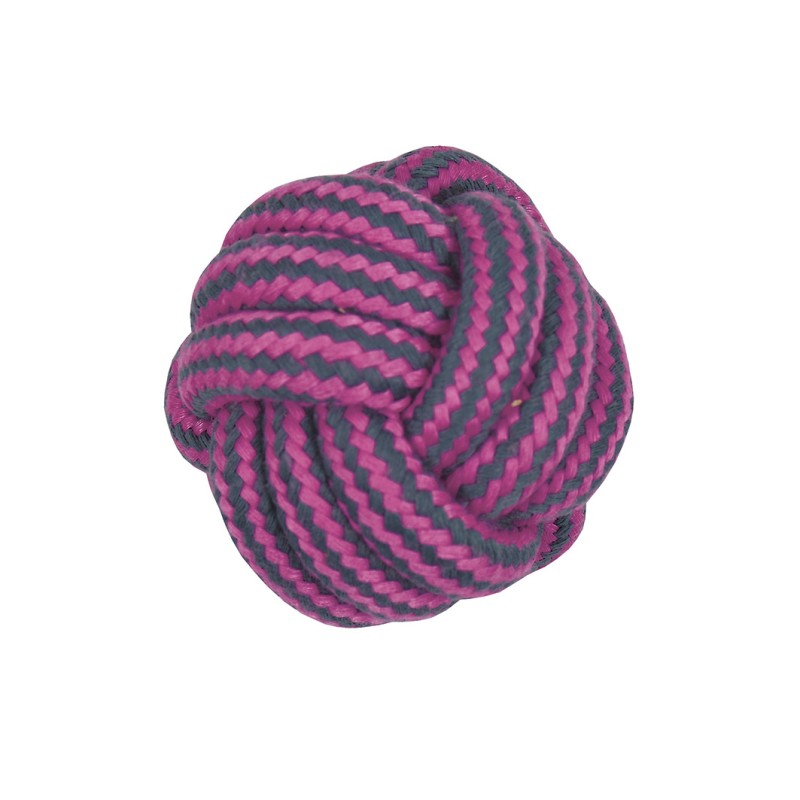 TWO-TONE COTTON DENTAL ROPE BALL