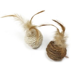 SISAL BALL W/FEATHERS REFILL 110 units