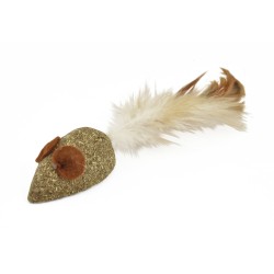 CATNIP MOUSE WITH FEATHER