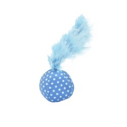 POLKA DOT BALL WITH FEATHER
