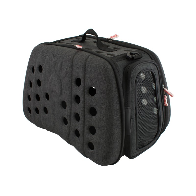 GRAY CARRIER BAG WITH WINDOW 43 x 30 x 33cm