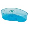 KIDNEY-SHAPED TURTLE TANK WITH PALM TREE ASSORTED COLORS