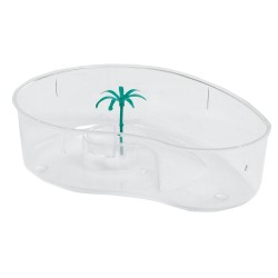 KIDNEY-SHAPED TURTLE TANK WITH PALM TREE ASSORTED COLORS