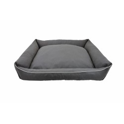 GRAY BED WITH REMOVABLE COVER