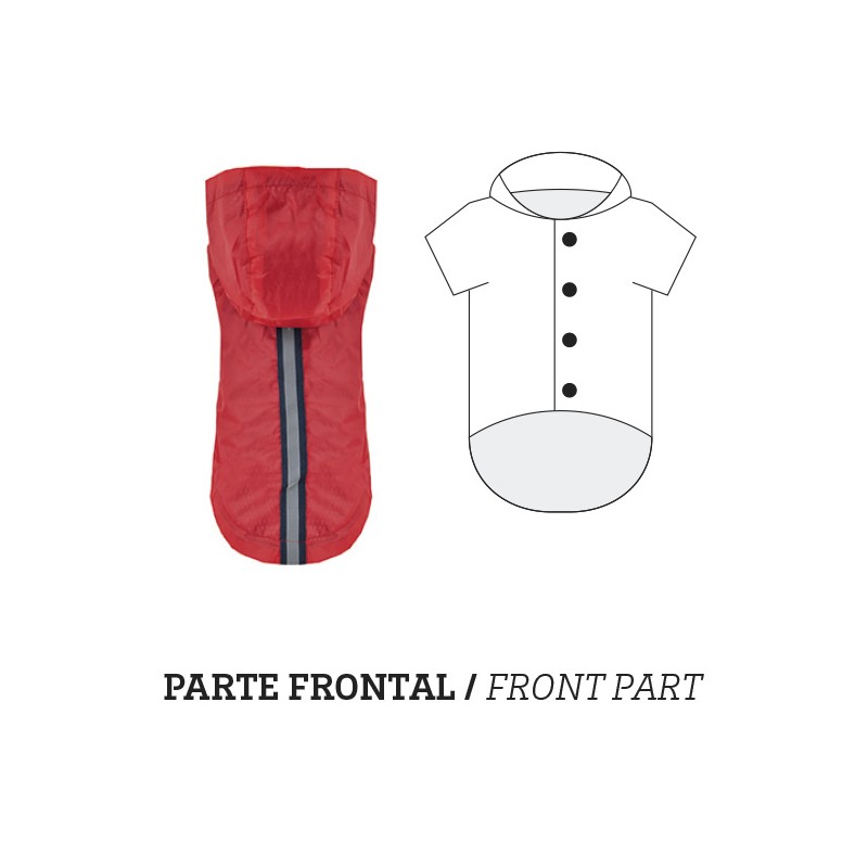 IMPERMEABILE RIFLETTANTE ROSSO