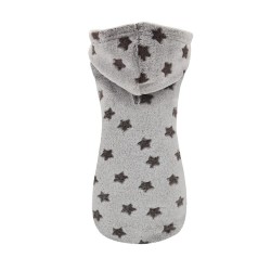 SUDADERA CON CAPUCHA ESTRELLAS MARRON