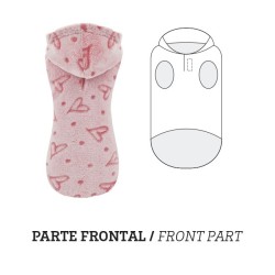 FELPA CON CAPPUCCIO AMOUR ROSA 2