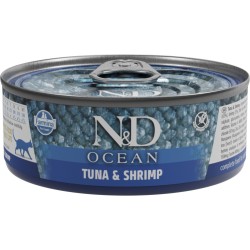 N&D CAT OCEAN ATUN Y GAMBAS 70GR