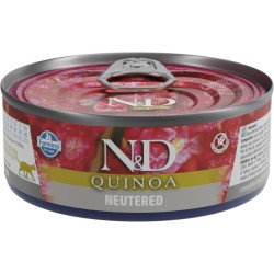 N&D CAT QUINOA CERDO NEUTERED 80GR
