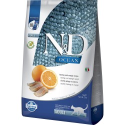 N&D CAT OCEAN ARENQUE, NARANJA ADULT 5kg