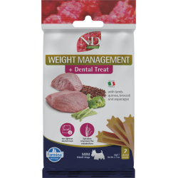 N&D QUINOA SNACK DOG WEIGHT CORDERO MINI 7 STICKS