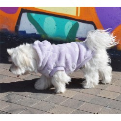 VESTE À CAPUCHE CŒUR LILAS 2