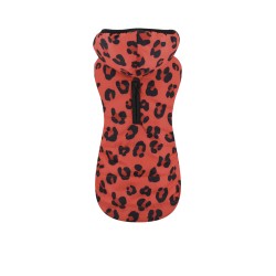 JACKE MIT KAPUZE RED LEOPARD