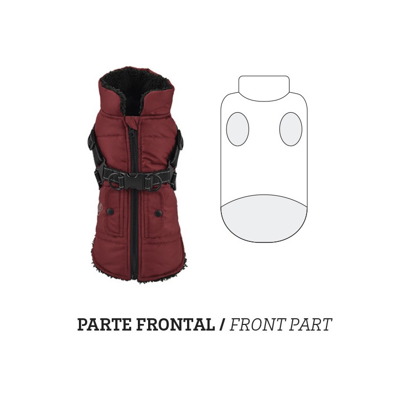 MAROON JACKET WITH HARNESS