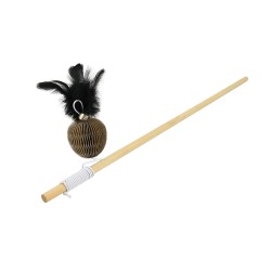 VARA CON PELOTA DE CARTÓN Y PLUMA UMV 3uds