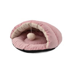 CAMA CUEVA ROSA CON PELOTA