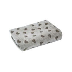 BROWN HEARTS BLANKET