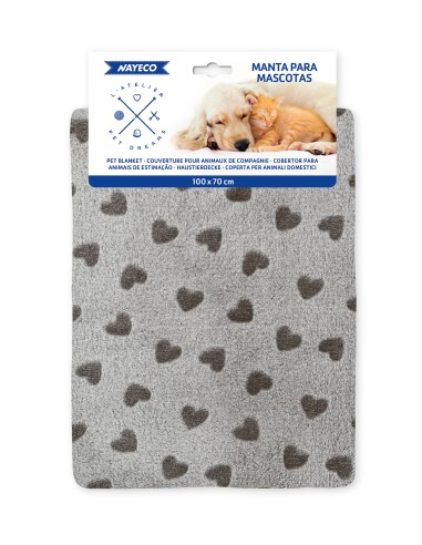 BROWN HEARTS BLANKET