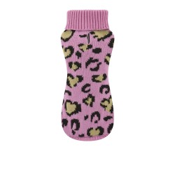 MAGLIONE ROSA LEOPARDATO