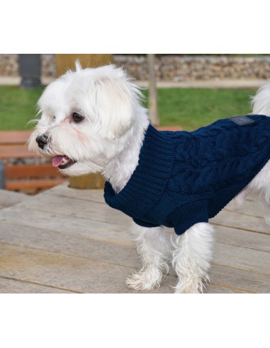 MAGLIONE A TRECCE BLU NAVY