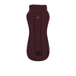 MAGLIONE A TRECCE BORDEAUX