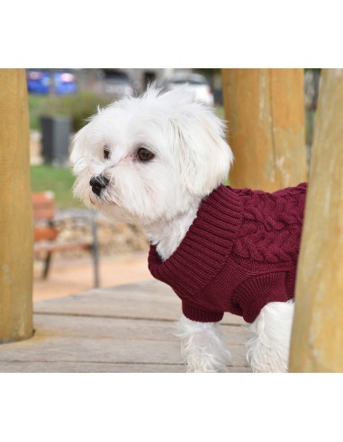 JERSEY PUNTO TRENZA BURDEOS