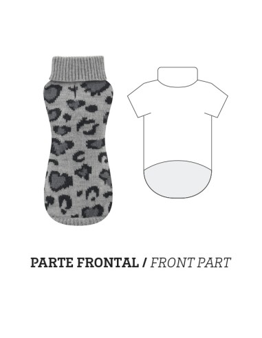 JERSEY PUNTO LEOPARD GRIS