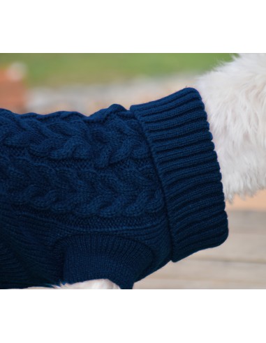 MAGLIONE A TRECCE BLU NAVY