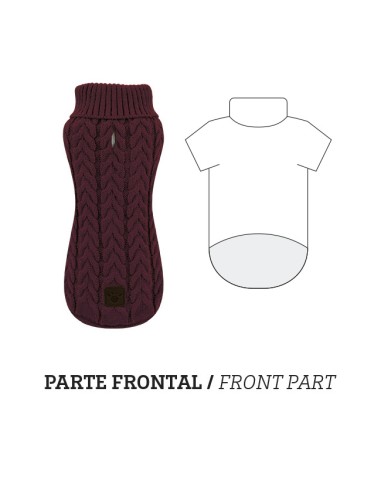 JERSEY PUNTO TRENZA BURDEOS