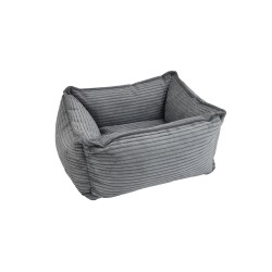 GREY VELOUR CRIB