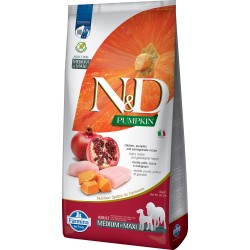 N&D DOG PUMPKIN POLLO & GRANADA ADULTO MEDMAX 12KG