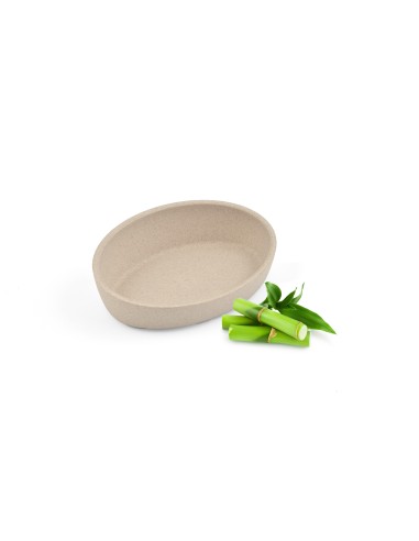 ALIMENTADOR OVAL DE BAMBU PARA GATOS
